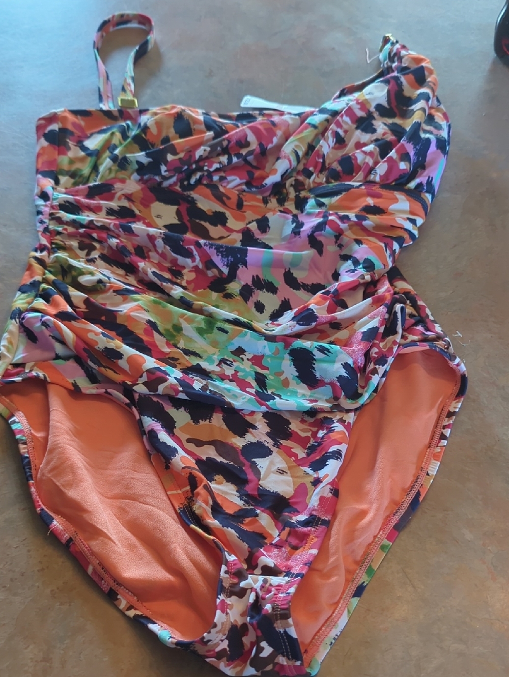 Bleu Rod Beattie Multicolor Abstract Print One-Piece Swimsuit